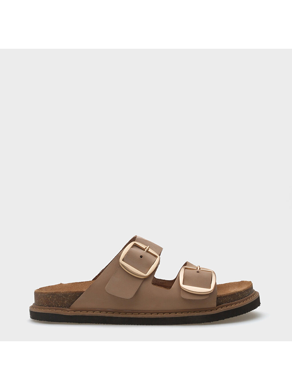 Bej Nicole Deri Kadın Terlik