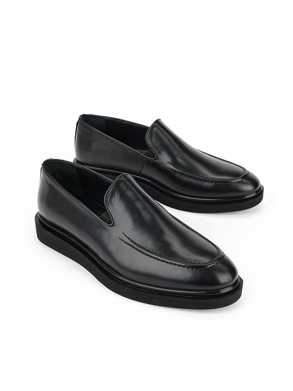 Erkek Hakiki Deri Klasik Ayakkabı 161985Z1700 Siyah-1