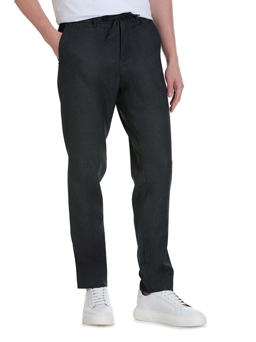 Lacivert Dinamik Fit Yandan Cepli Jogger Pantolon-2