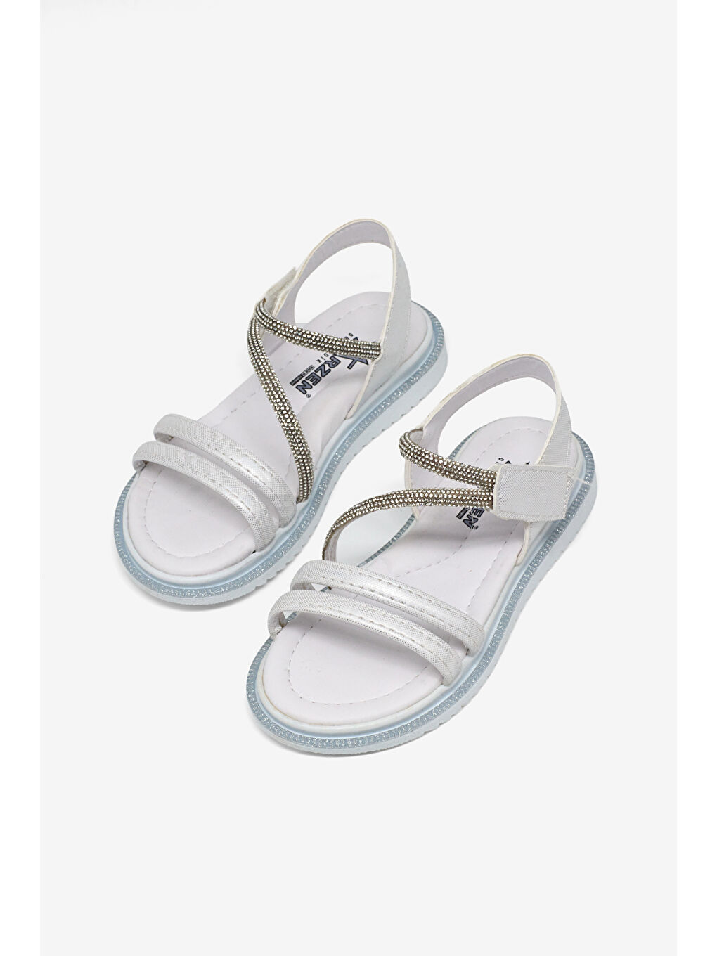 Çocuk Unisex Beyaz Çocuk Sim Detaylı Sandalet-2
