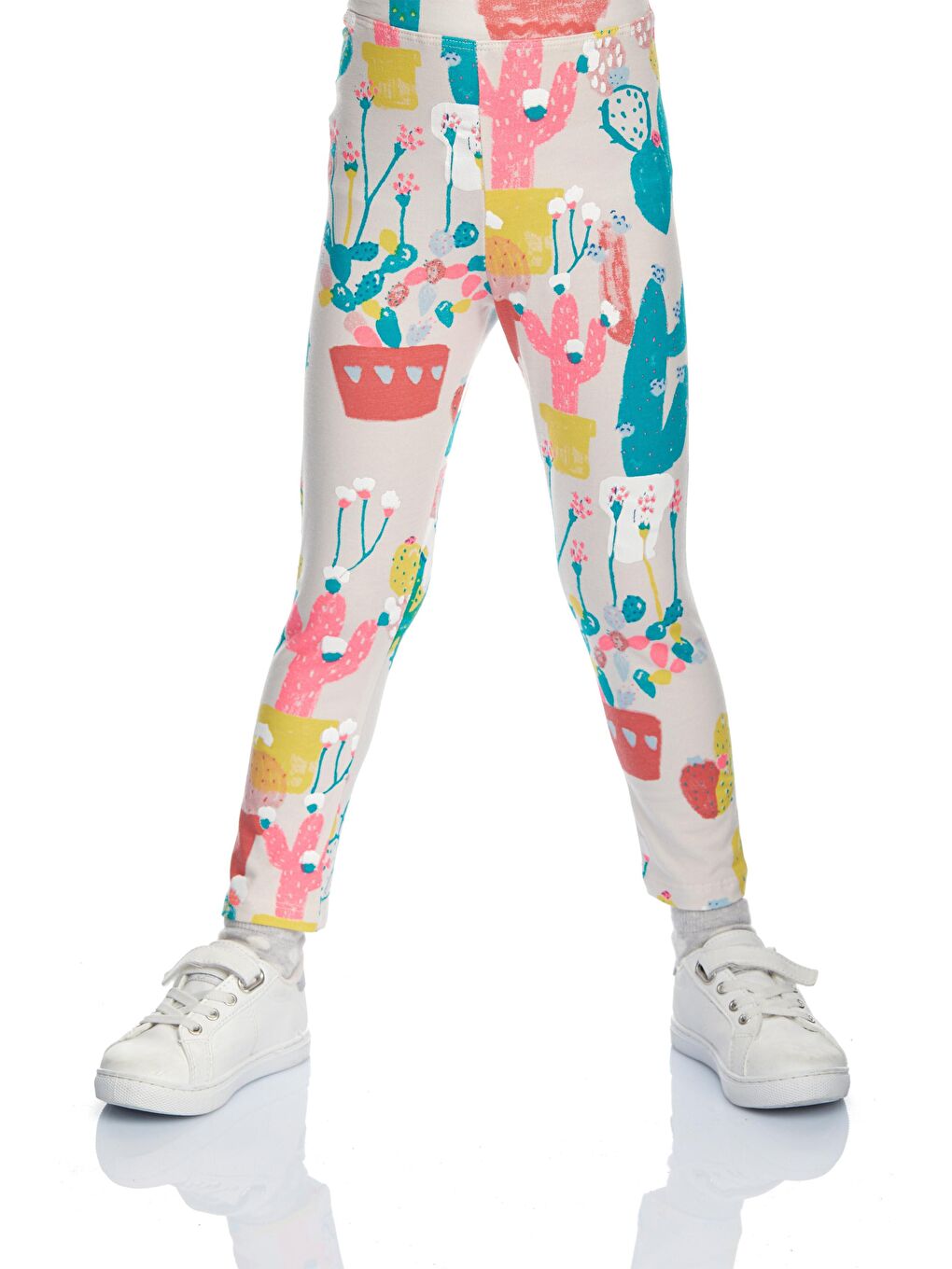 Karışık Kız Çocuk Spring Cactus Desen Tayt