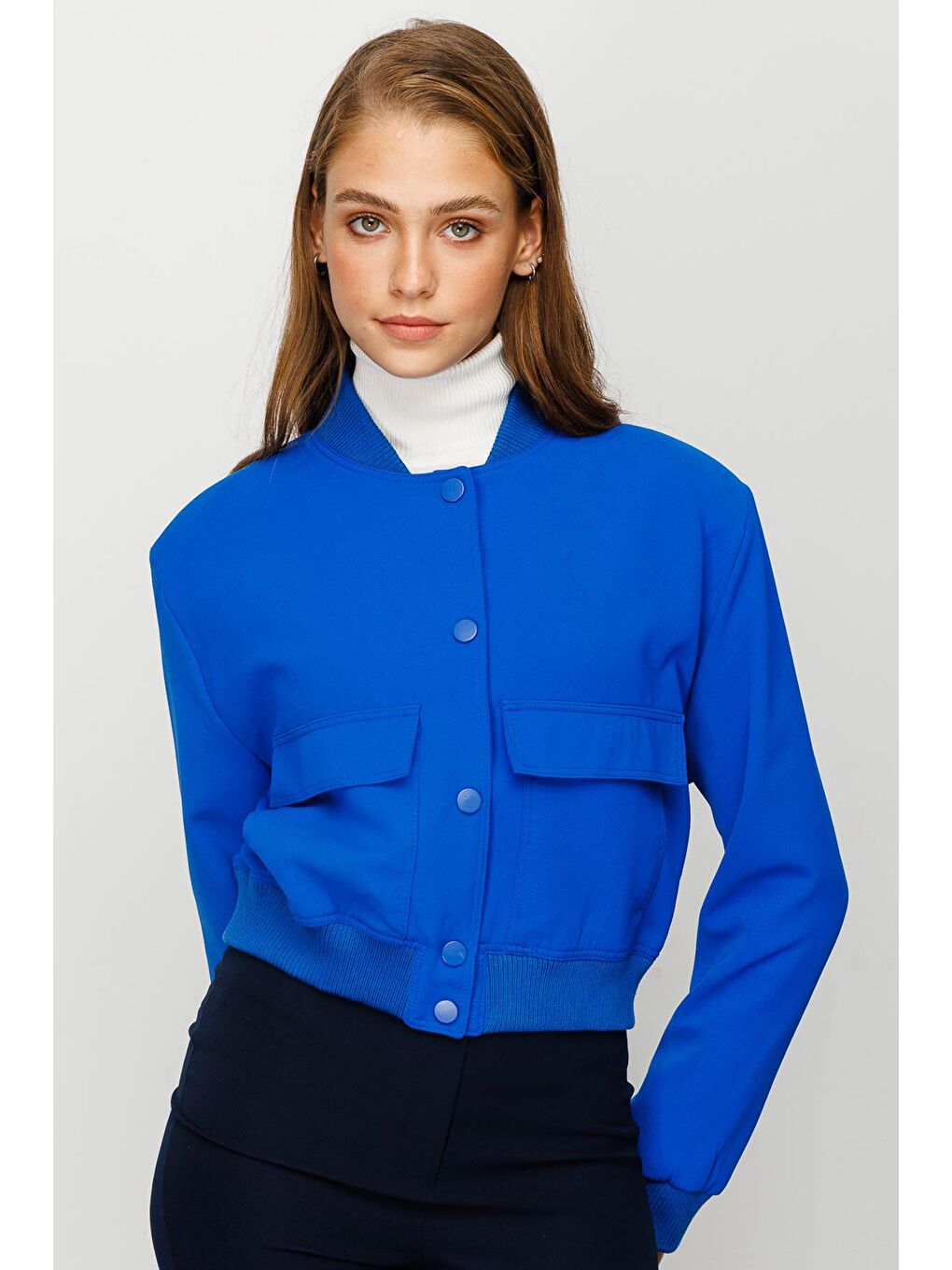 Mocha Bomber Ceket - Lacivert-3