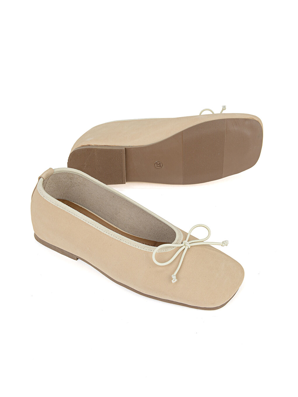 Kadın Hakiki Deri Babet 1611062Z4038 Bej-3