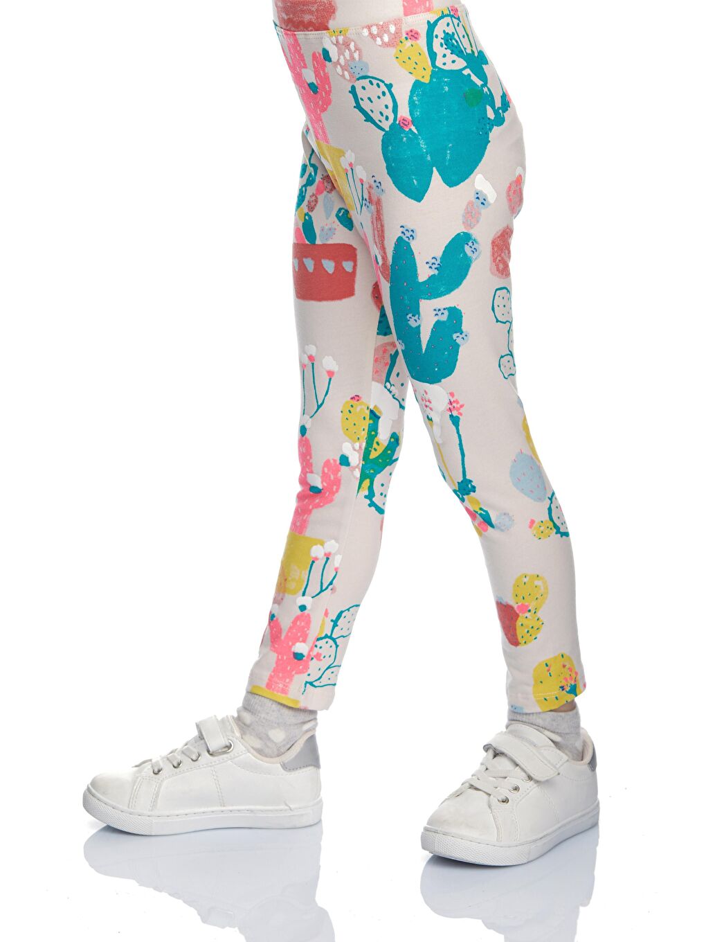 Karışık Kız Çocuk Spring Cactus Desen Tayt-1