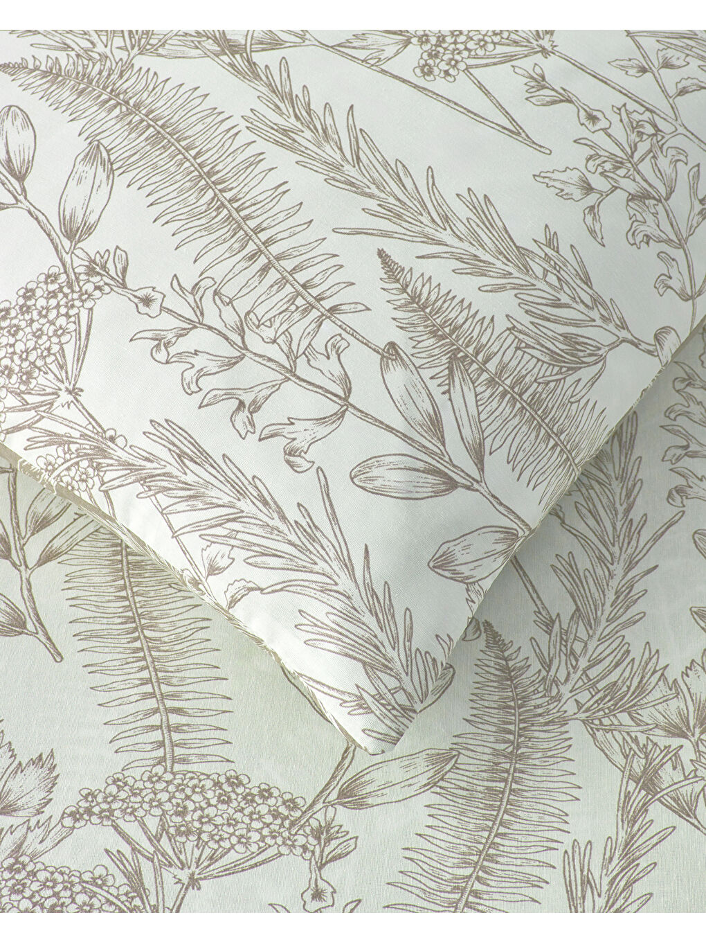 Botanical Spring Kolay Ütülenir Çift Kişilik Nevresim Takımı 200x220 cm Bej-4