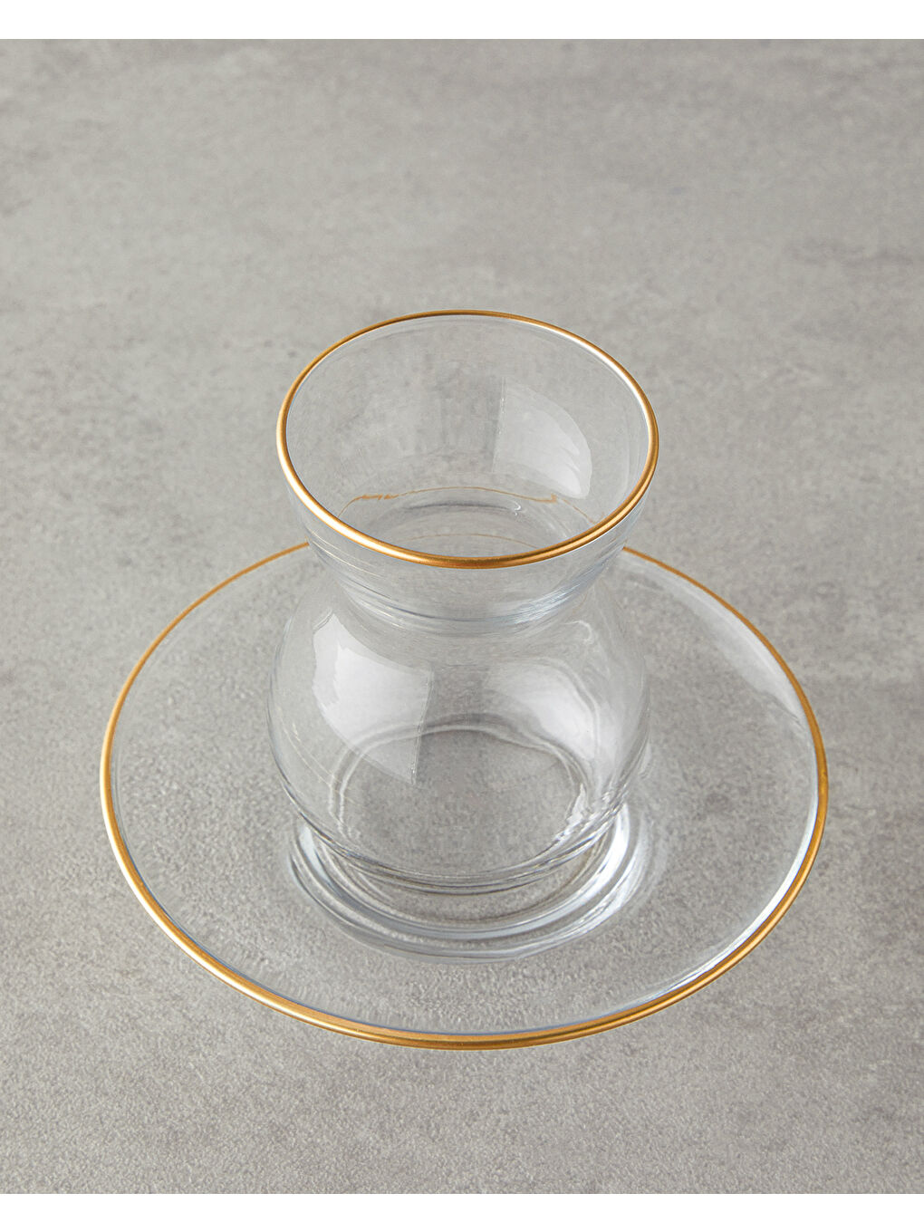 Sarı Stellar Cam 12 Parça 6 Kişilik Çay Seti 140 ml Gold-2