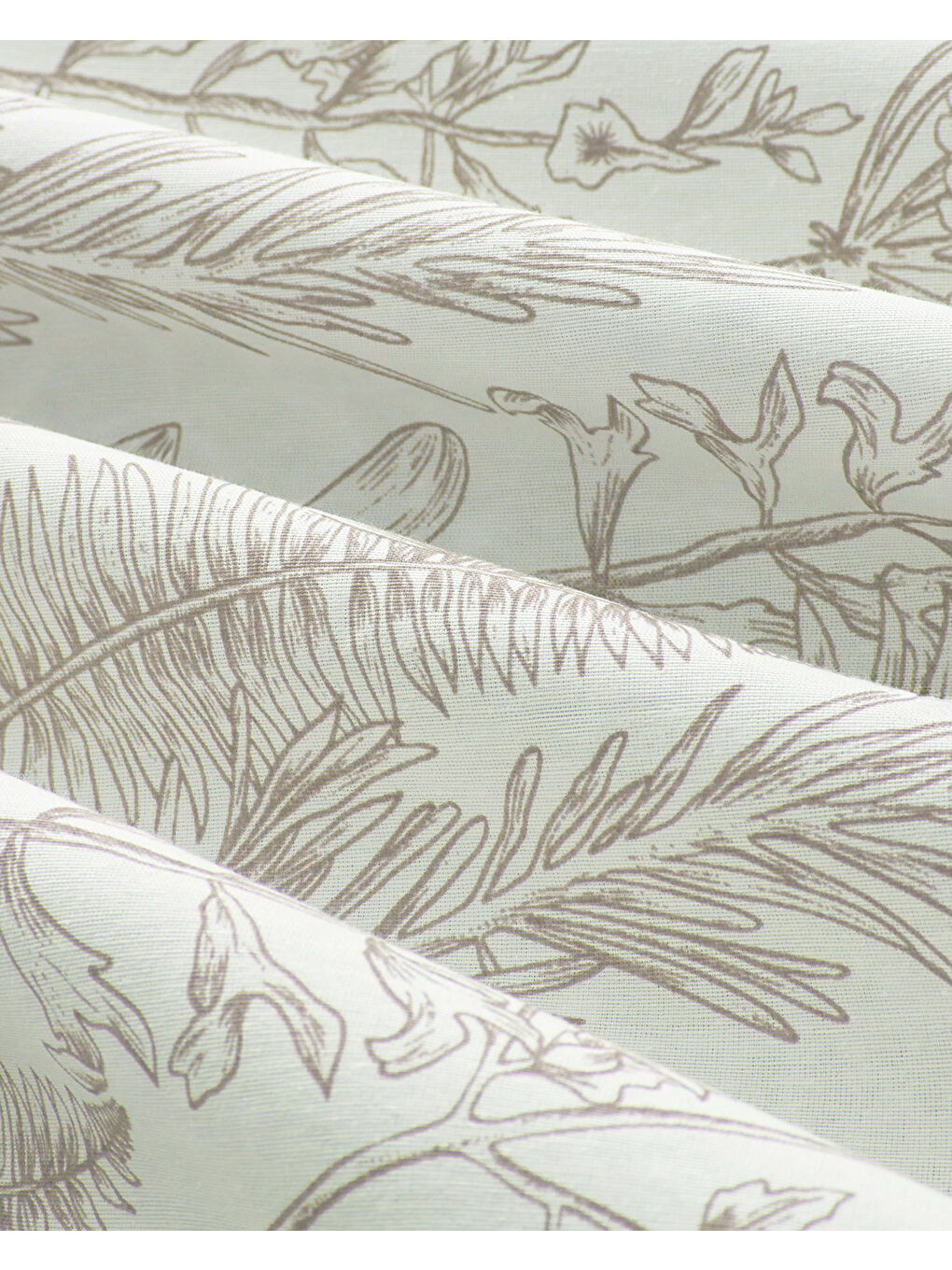 Botanical Spring Kolay Ütülenir Çift Kişilik Nevresim Takımı 200x220 cm Bej-6