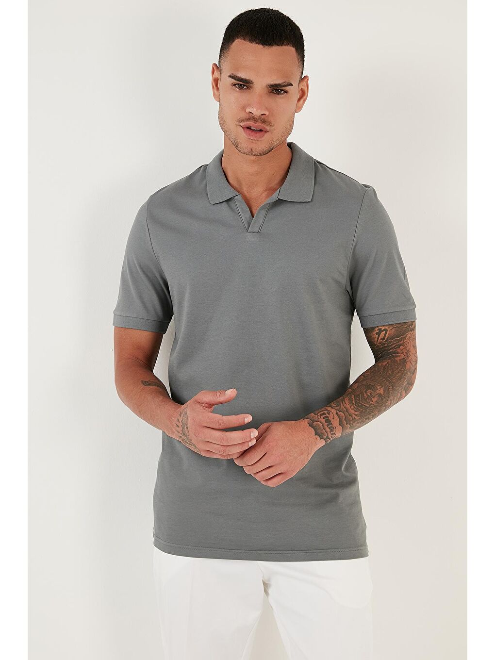 Buratti Haki Slim Fit Pamuklu Polo T Shirt 5902141 - 2