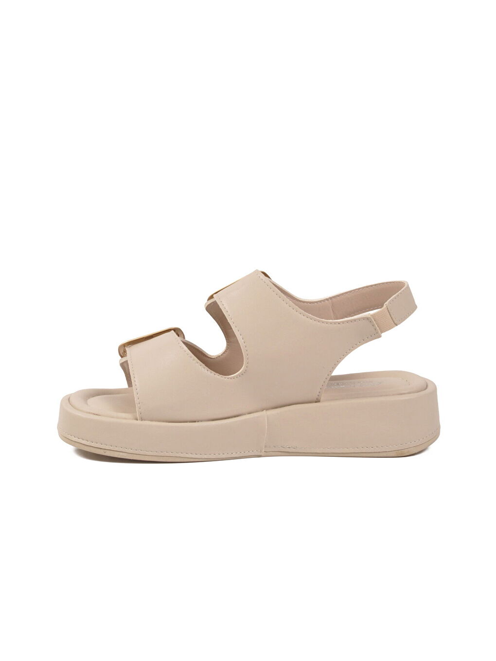 Bej Çift Bantlı Kadın Sandalet 422240 Z-3