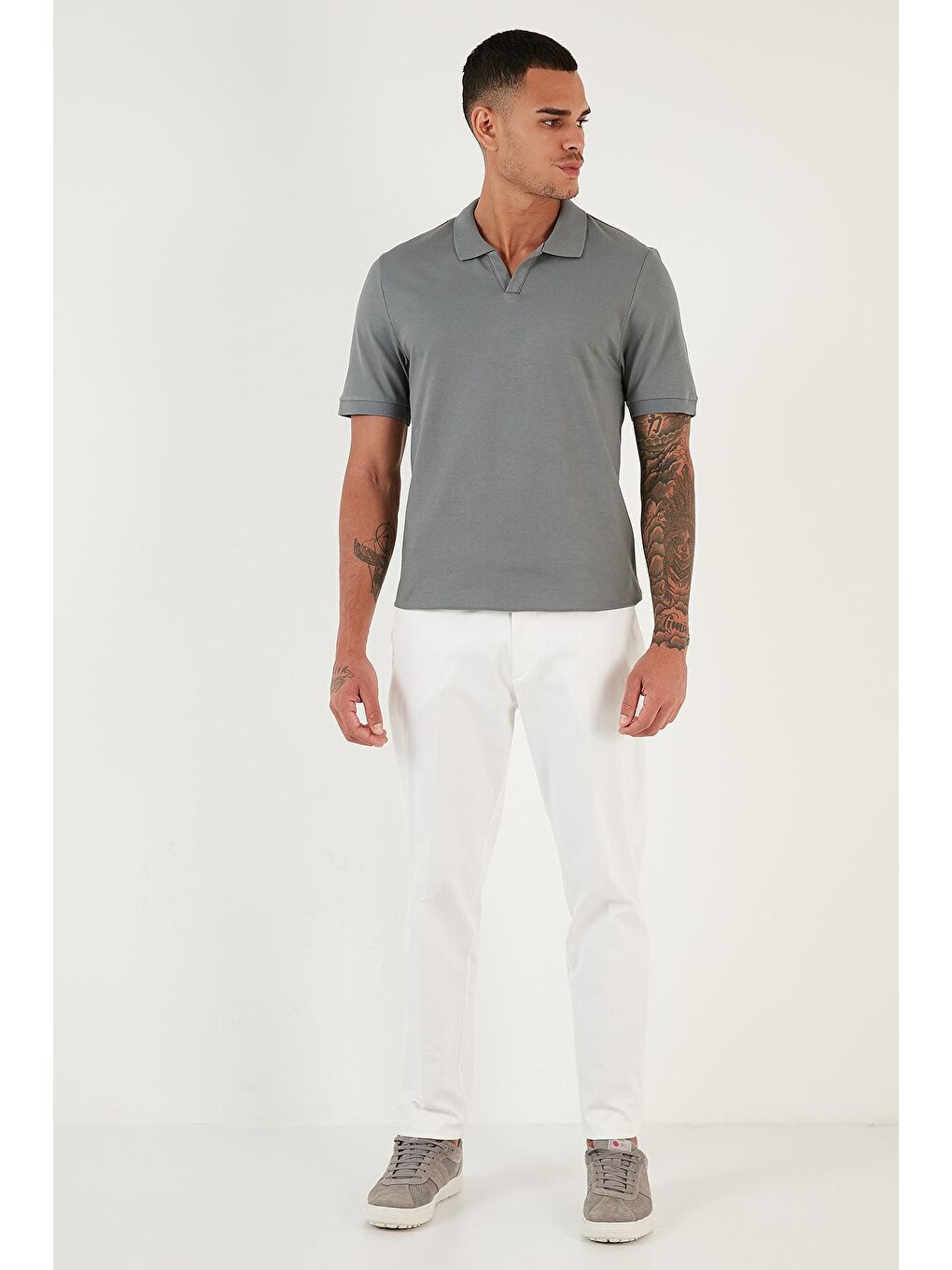 Buratti Haki Slim Fit Pamuklu Polo T Shirt 5902141 - 3