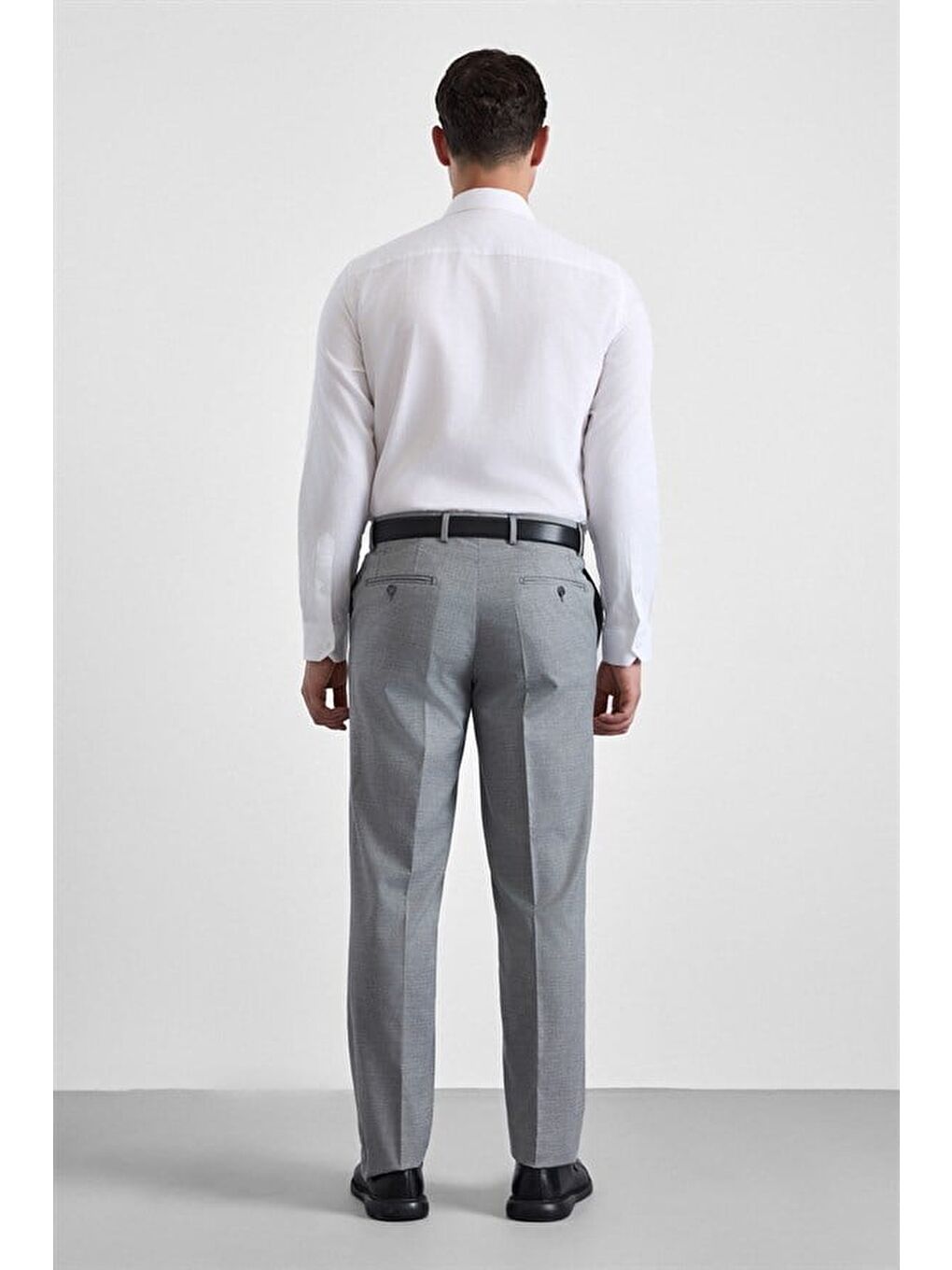 Gri Regular Klasik Pantolon-3