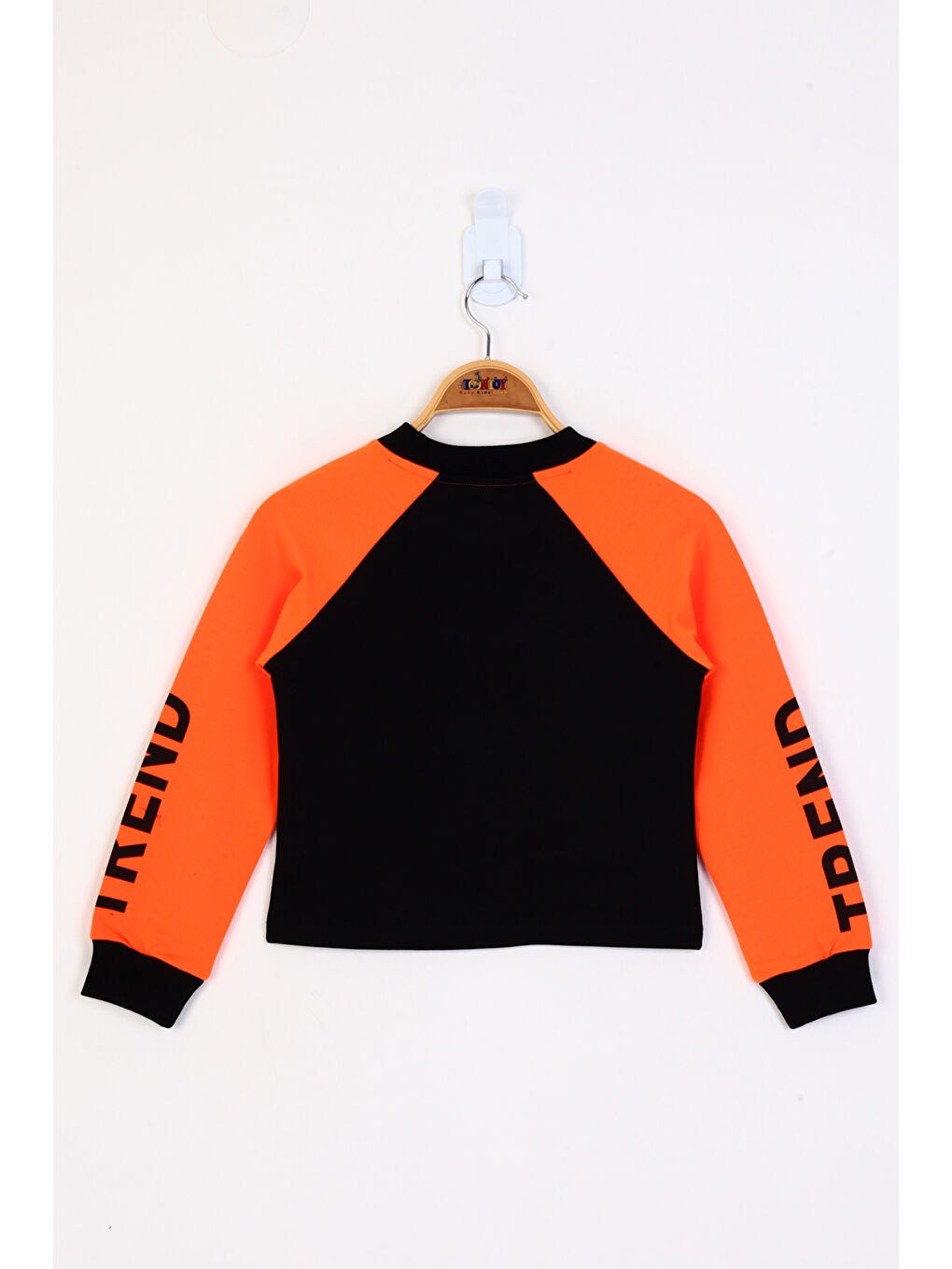 Siyah Kız Çocuk Stunnig Collar Baskılı Sweatshirt-1