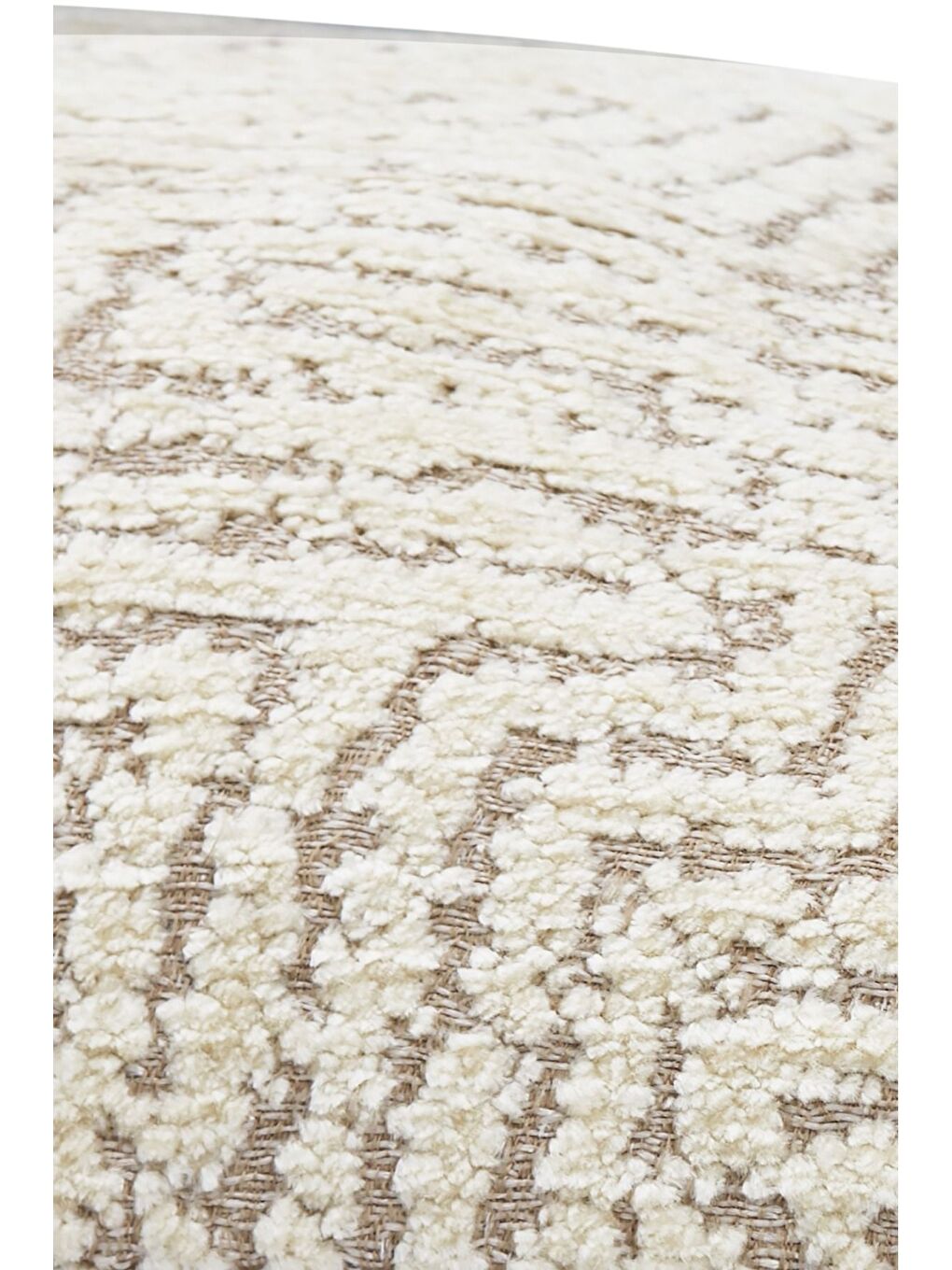 Labirent Desenli Açık Gri Dokuma Kırlent Kılıfı 43x43 cm-3