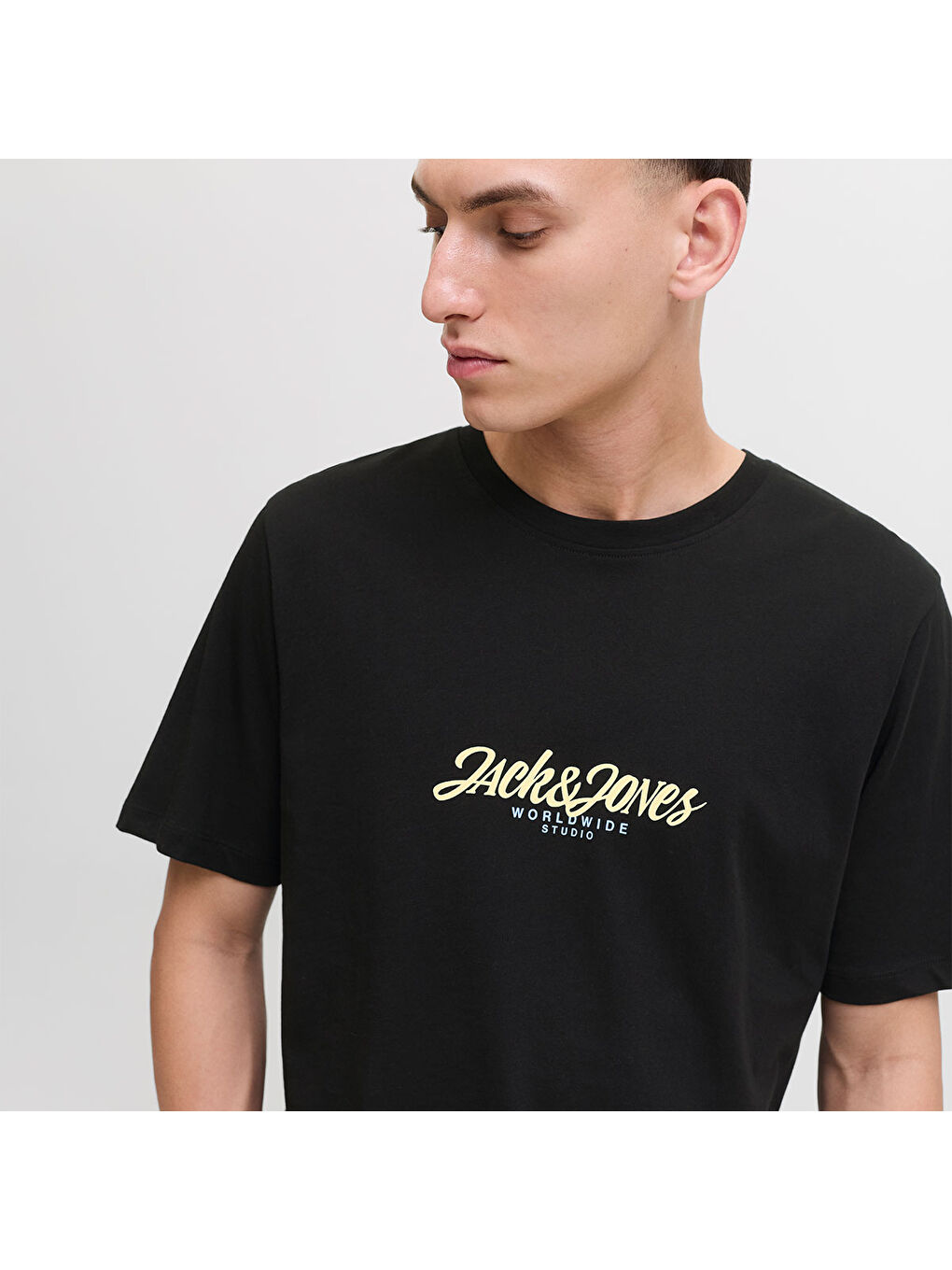 Tavira Erkek Siyah Bisiklet Yaka Tişört-2