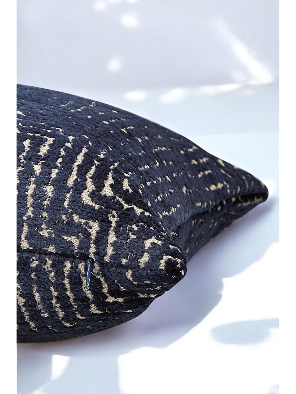 ASDIVA Labirent Desenli Lacivert Dokuma Kırlent Kılıfı  43x43 cm - 2