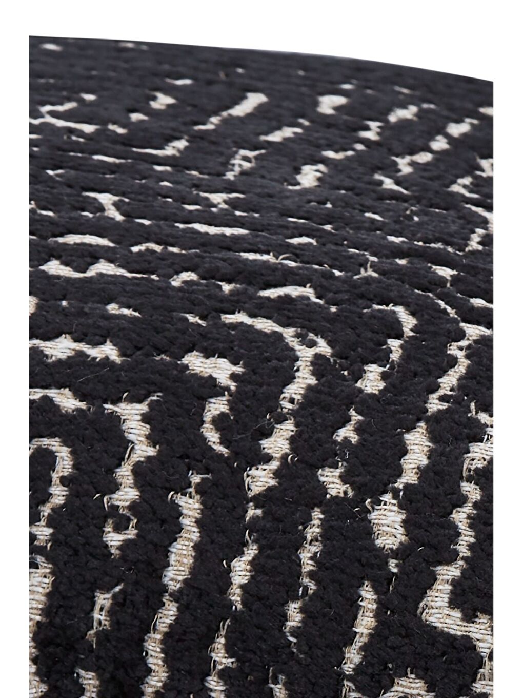 Labirent Desenli Siyah Dokuma Kırlent Kılıfı 43x43 cm-2
