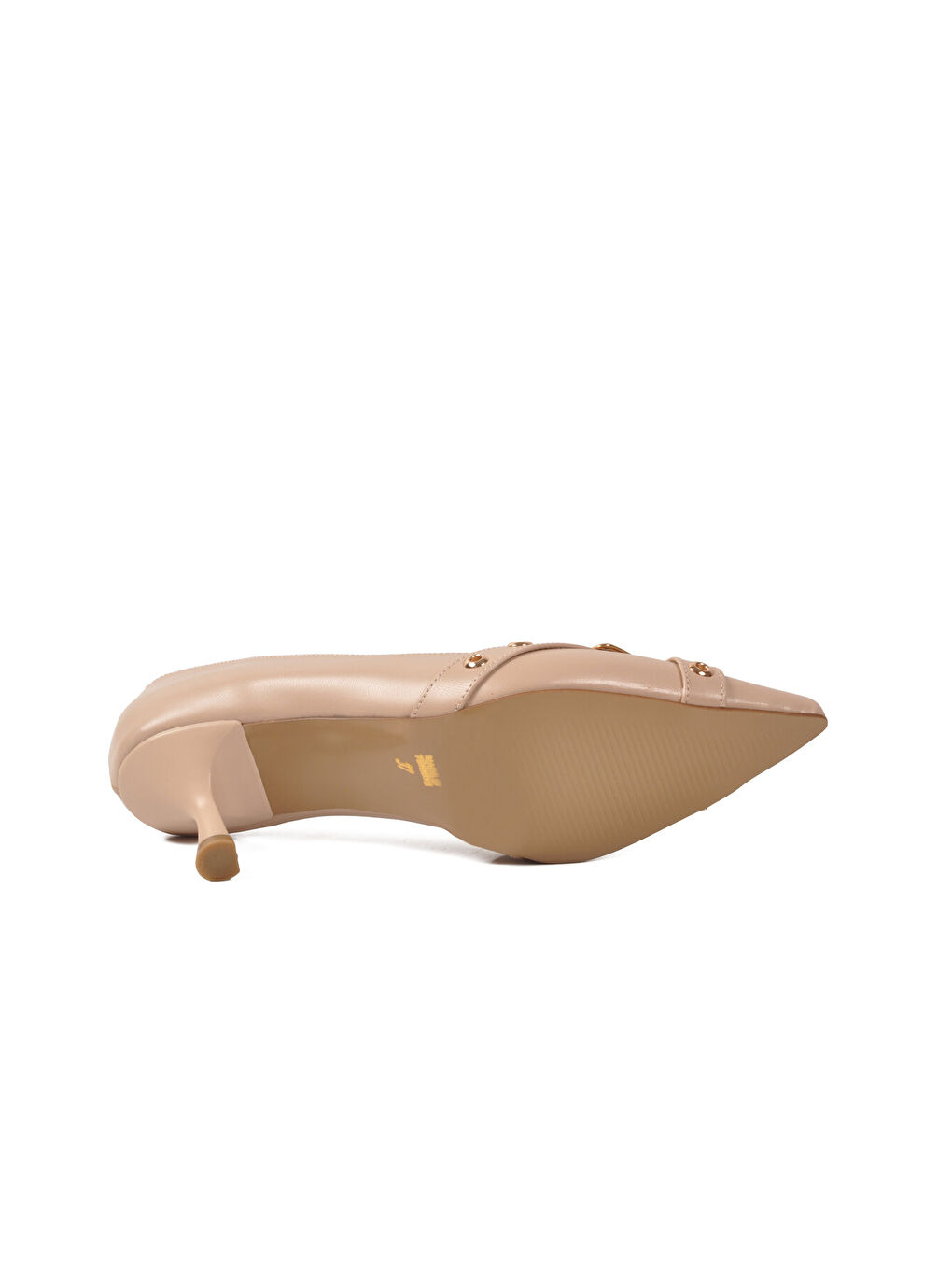 Bej İnce Topuklu Kadın Abiye Ayakkabı 519146 Z-4