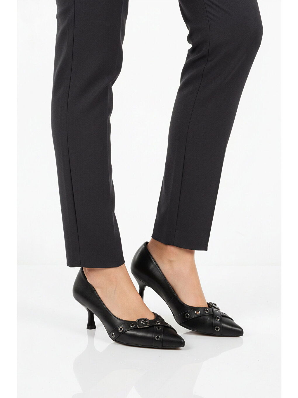 Siyah İnce Topuklu Kadın Abiye Ayakkabı 519146 Z