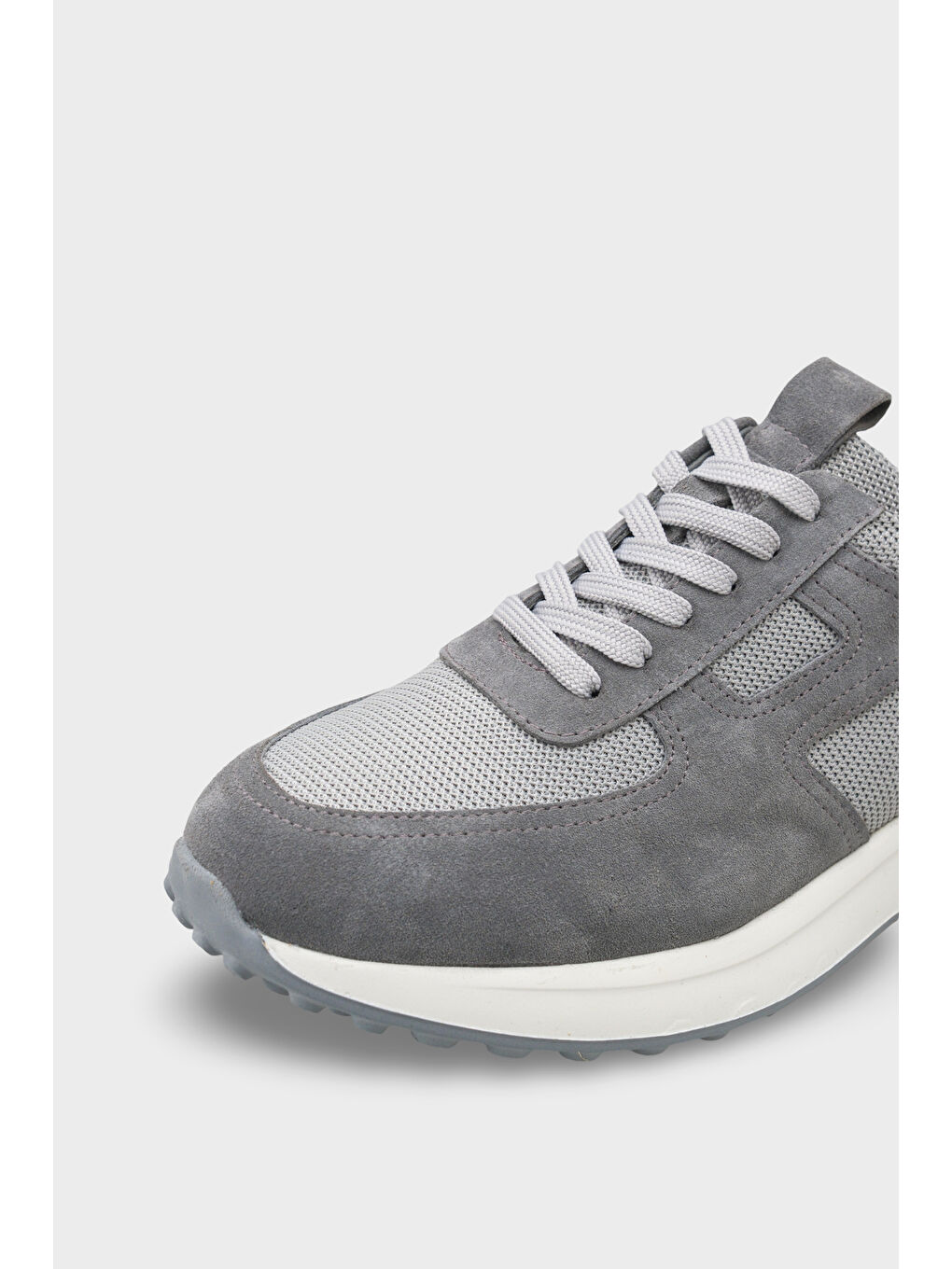 Gri Rollo Hakiki Deri Süet Erkek Günlük Spor Ayakkabı Sneaker-3