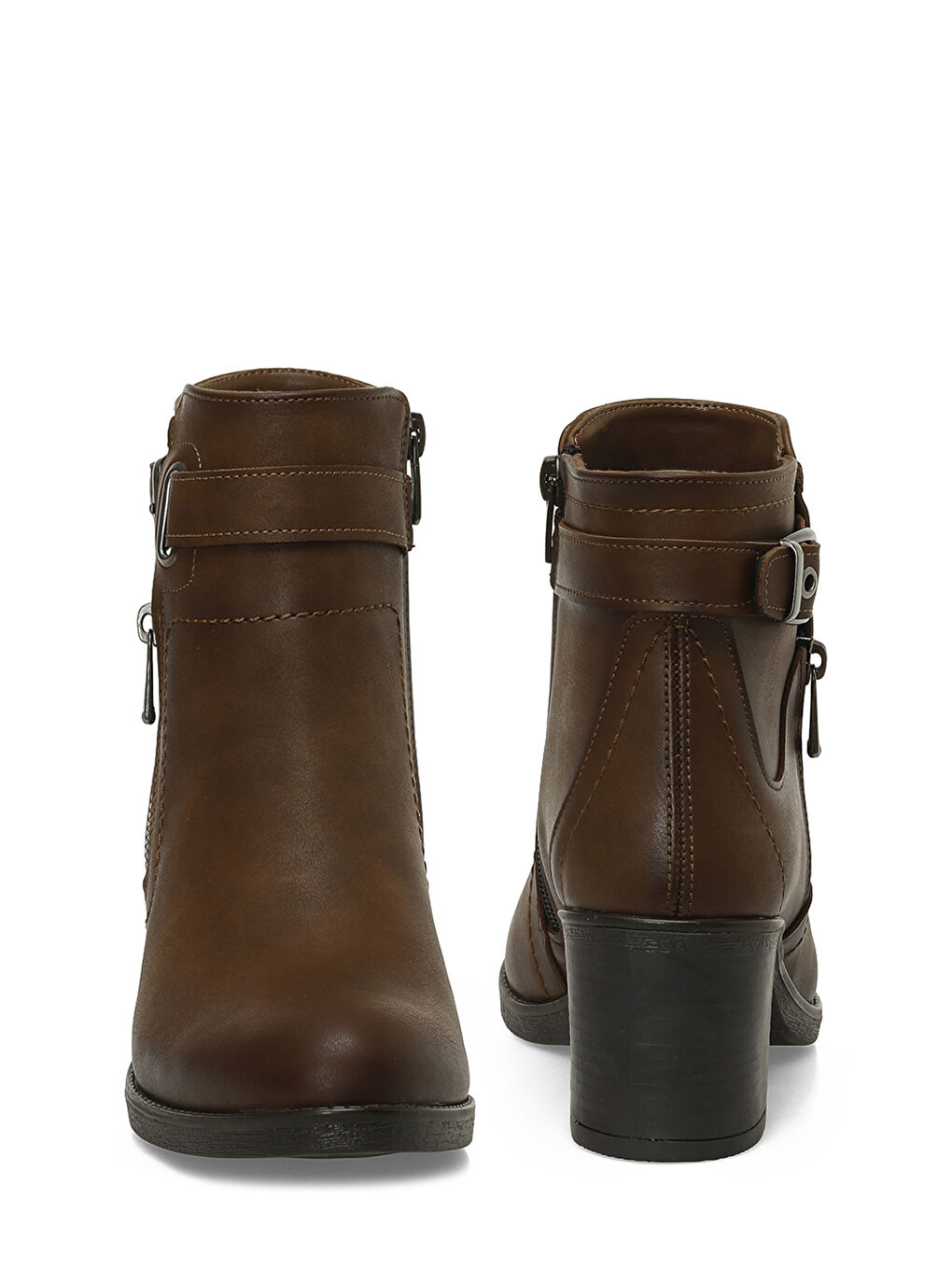 Kahverengi 24K-1031 5PR Taba Kadın Topuklu Bot-4