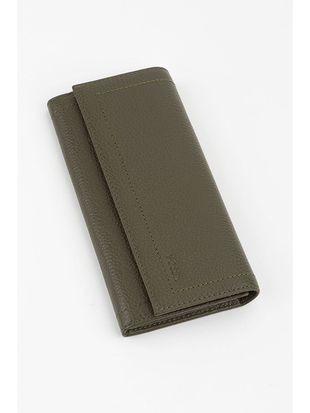 Yeşil Kutulu Hakiki Deri Buz Mavi Kadın El Portföyü Uzun Cüzdan-2