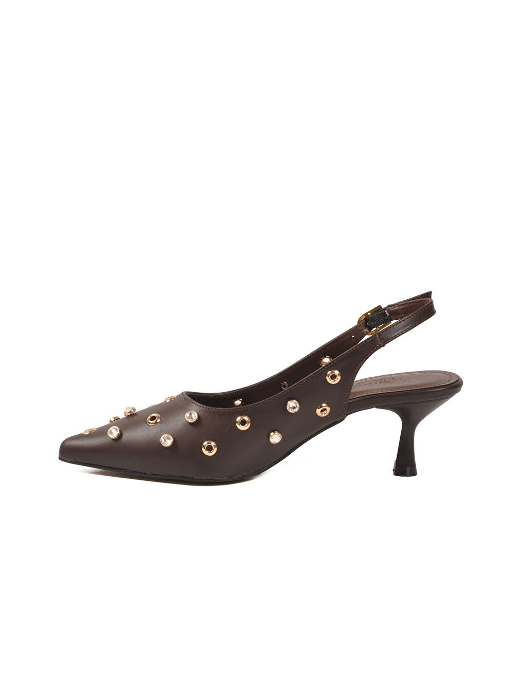 Kahverengi İnce Topuklu Kadın Abiye Ayakkabı 519150 Z-3