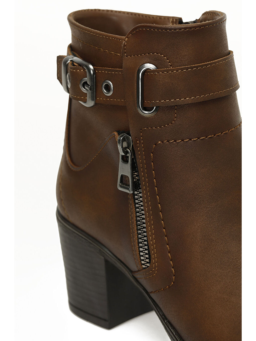 Kahverengi 24K-1031 5PR Taba Kadın Topuklu Bot-6