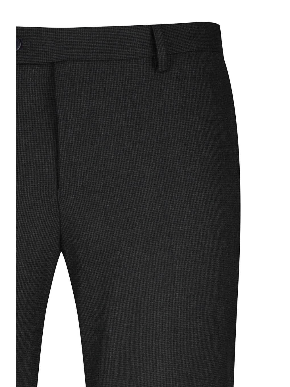 Antrasit Regular Fit Kareli Yandan Cepli Kumaş Pantolon-1