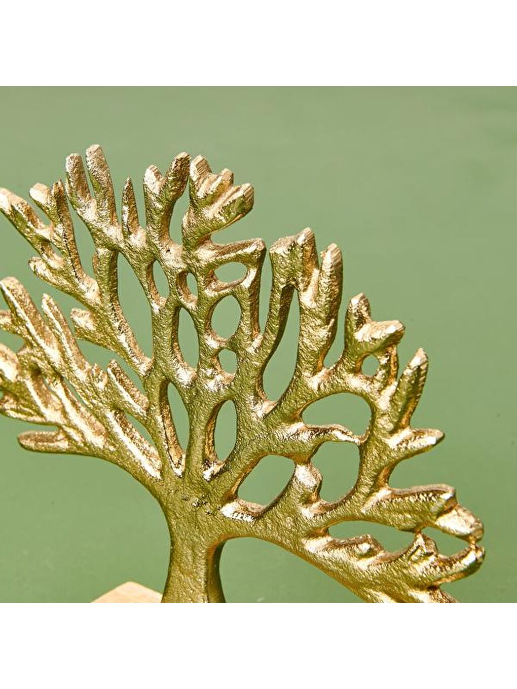 Sarı Yaşam Ağacı Biblo - Altın - 17,3x6x16 cm-1