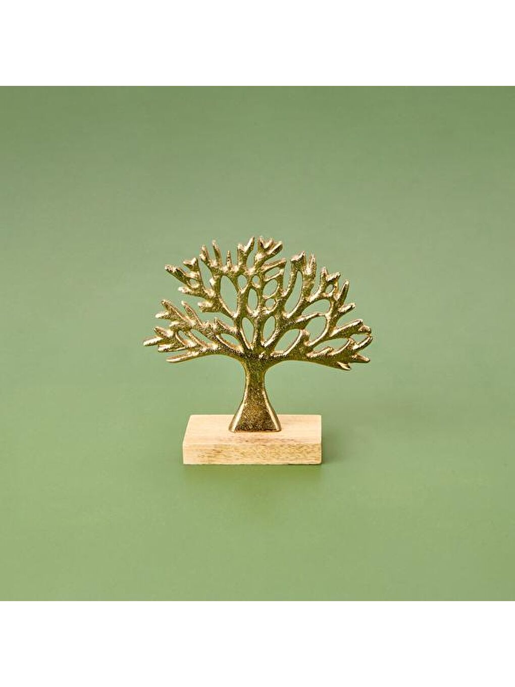 Sarı Yaşam Ağacı Biblo - Altın - 17,3x6x16 cm-2