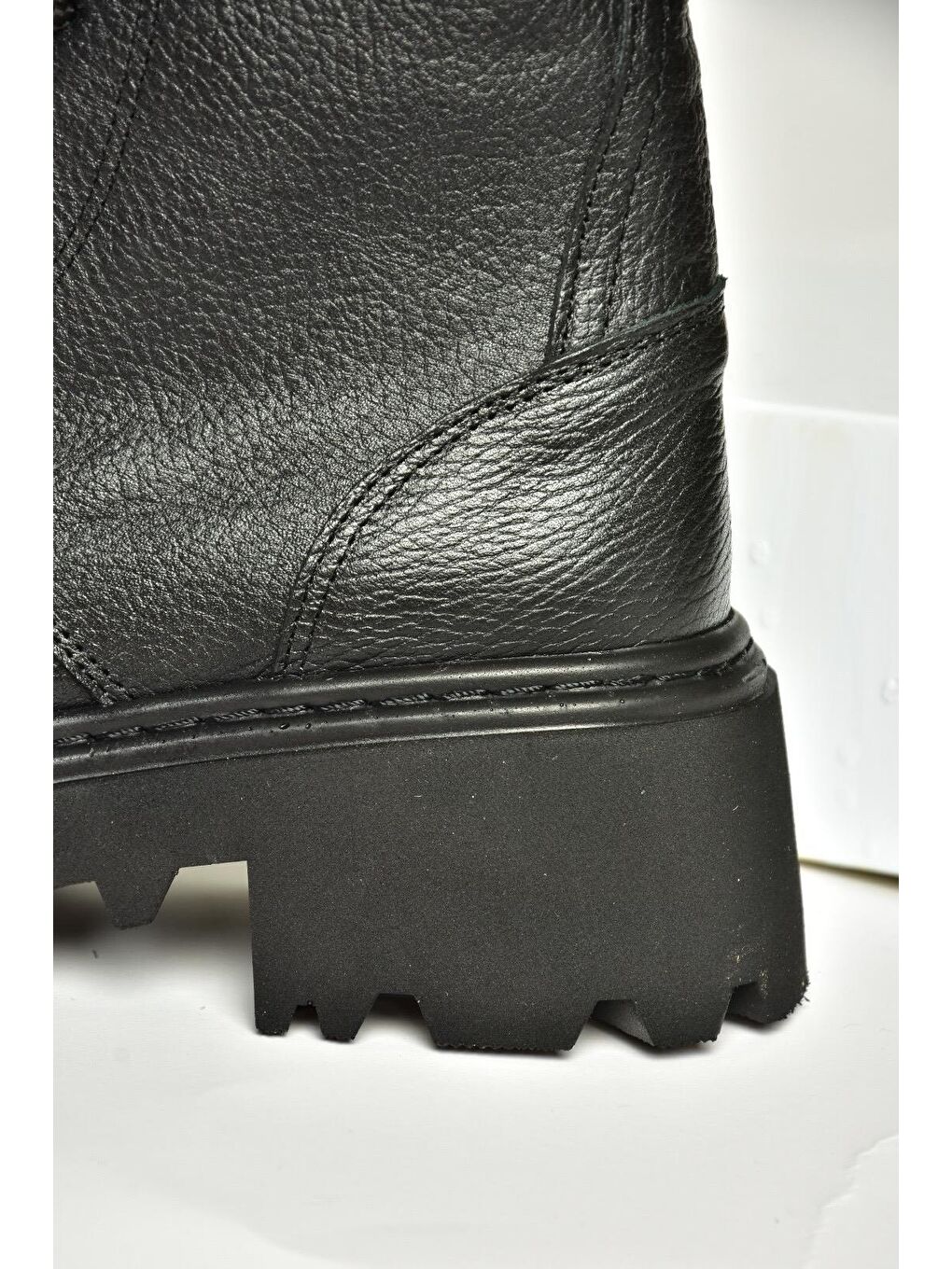 T3801700 Siyah Hakiki Deri Kadın Bot-6