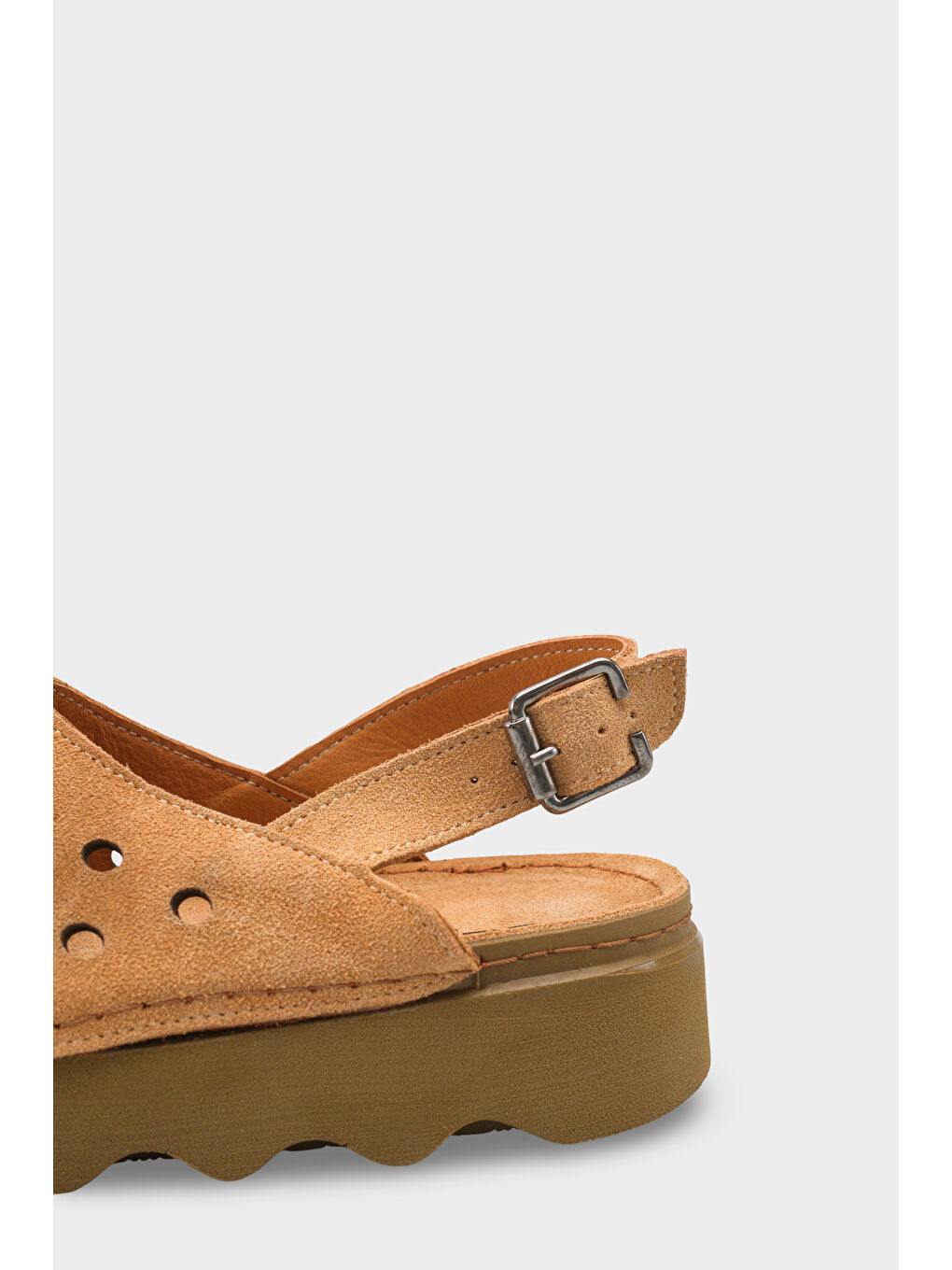 Kahverengi Meghan Hakiki Deri Soft Konfor Kadın Sandalet-2