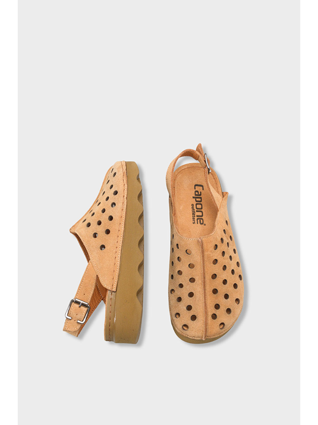 Kahverengi Meghan Hakiki Deri Soft Konfor Kadın Sandalet-3