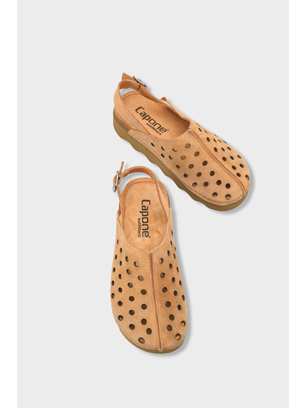 Kahverengi Meghan Hakiki Deri Soft Konfor Kadın Sandalet-4