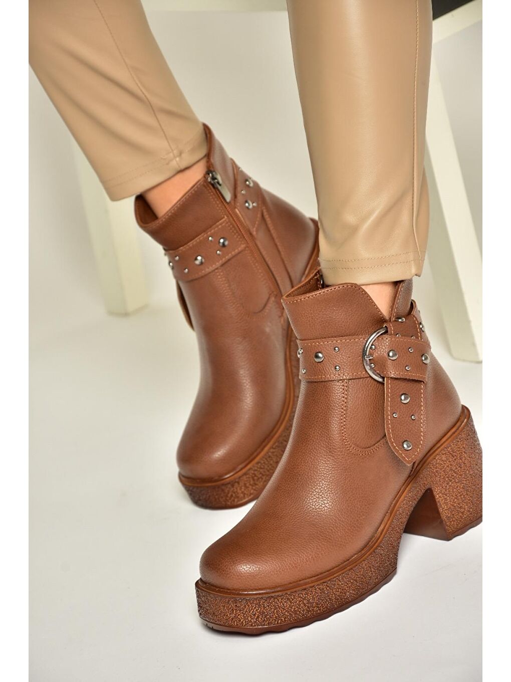 Kahverengi T9962278 Taba Kadın Bot