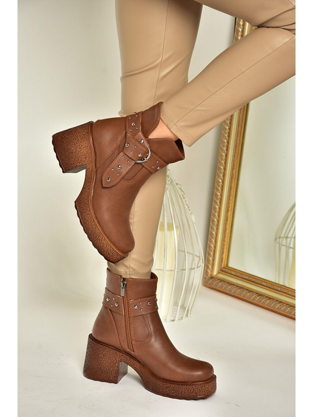 Kahverengi T9962278 Taba Kadın Bot-2