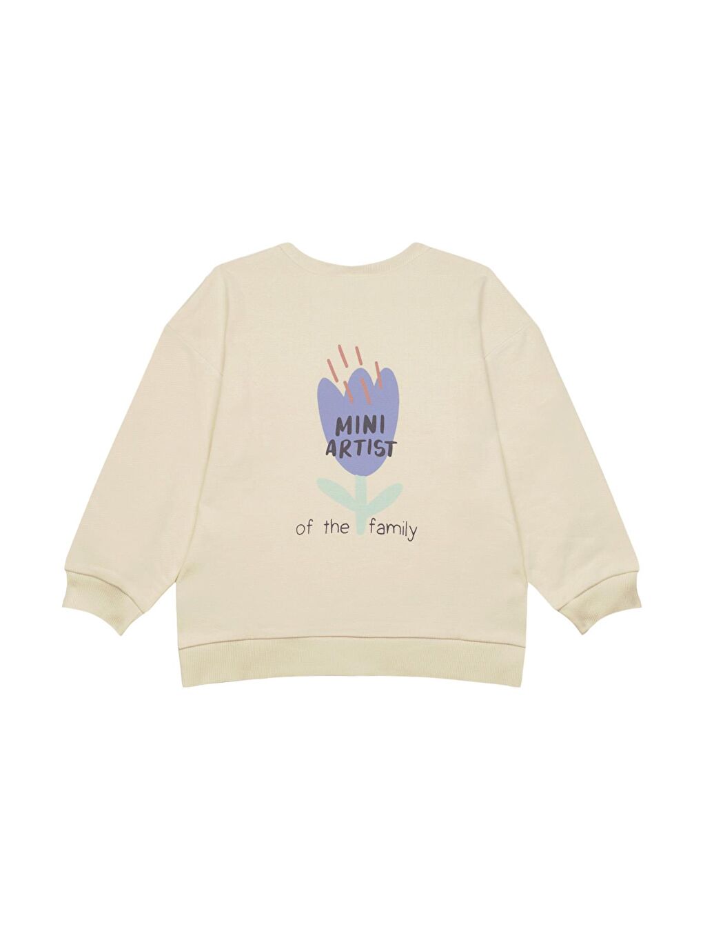 Ekru "Mini Artist" Sweatshirt Eşofman Set-2