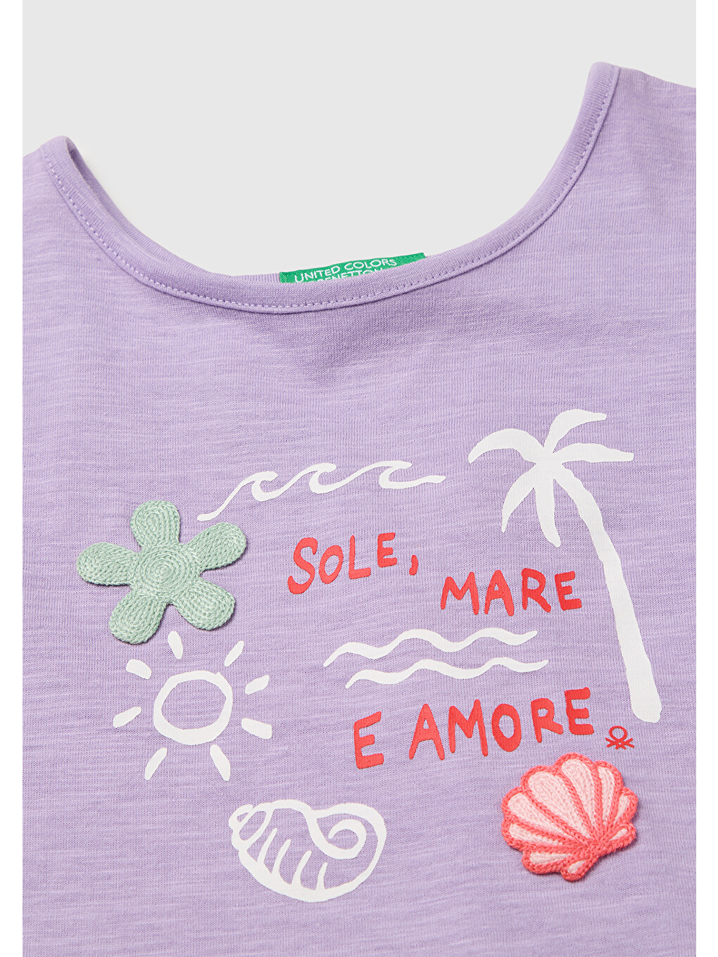 Kız Bebek Lila Arkası Fiyonk Detaylı Kimono Kollu T-Shirt-2