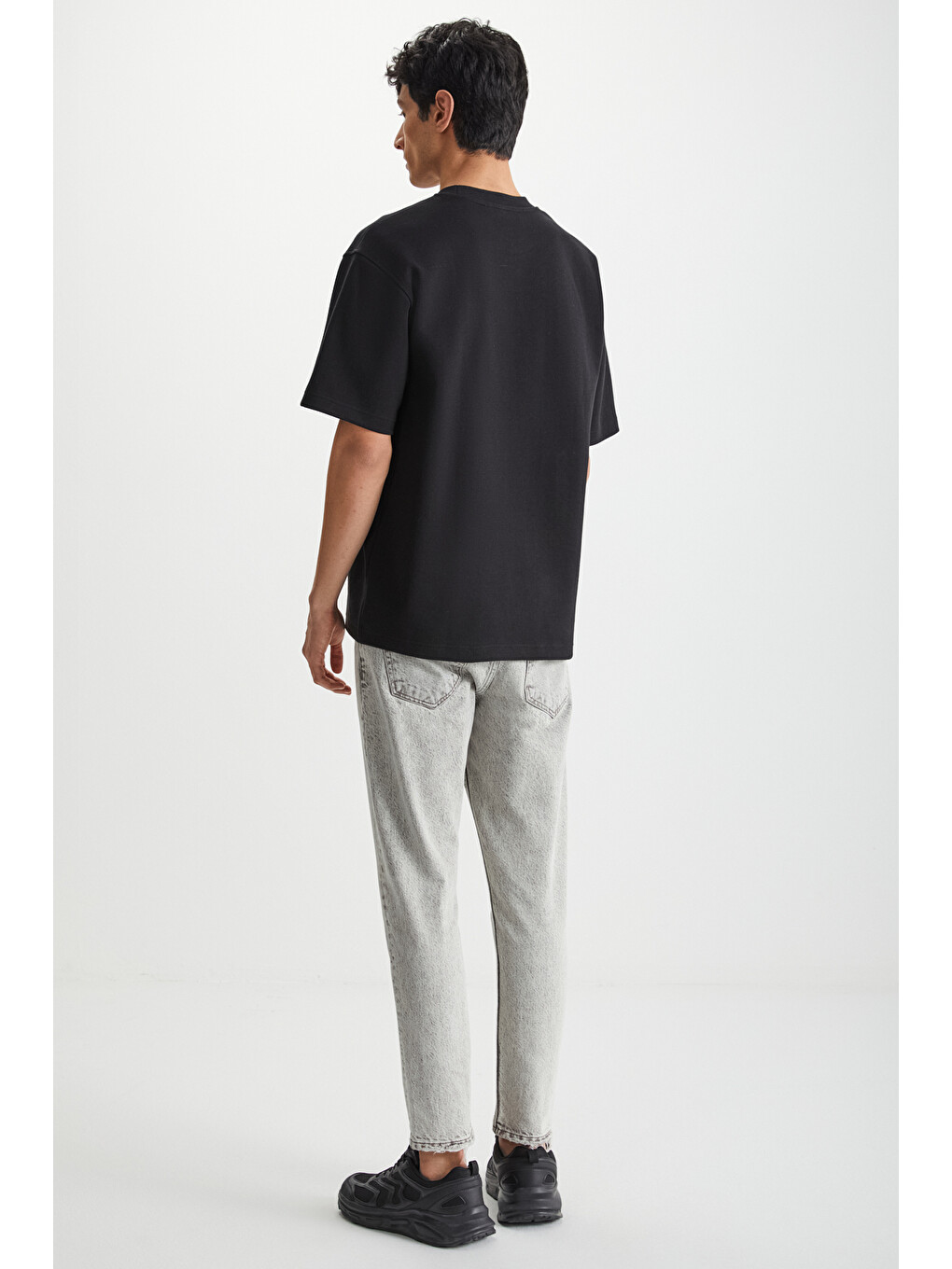 Ramadanp008 Erkek 75% Pamuk 25% Polyester Baskılı Siyah T-shirt-4