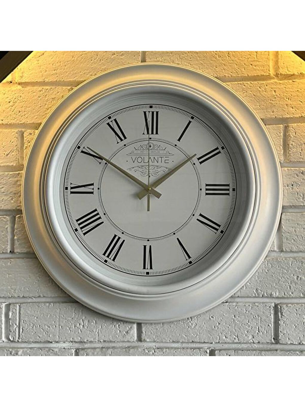 Rustik Duvar Saati - Beyaz - 45 cm-3