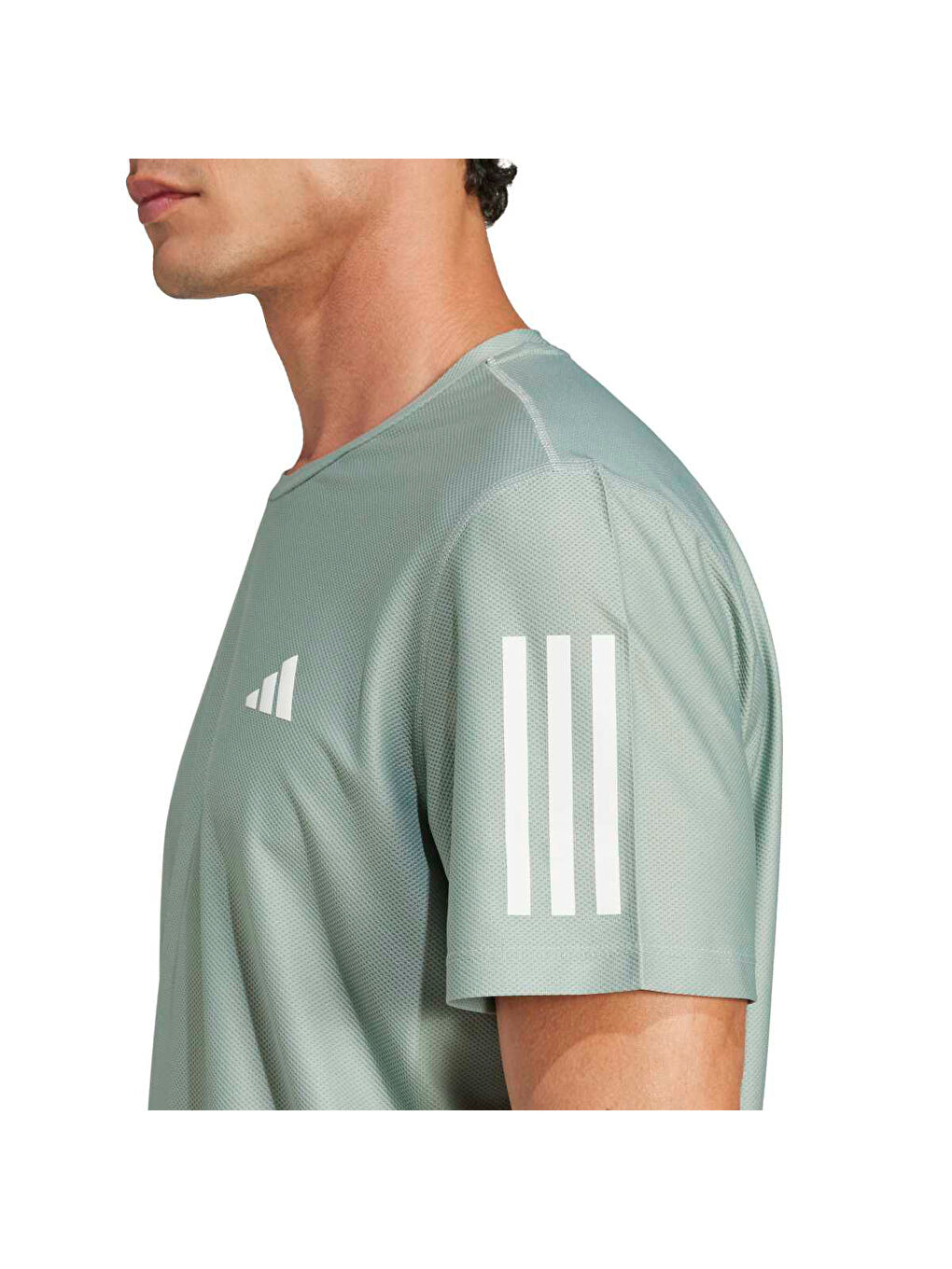 Own The Run B Erkek Haki Bisiklet Yaka Tişört-3