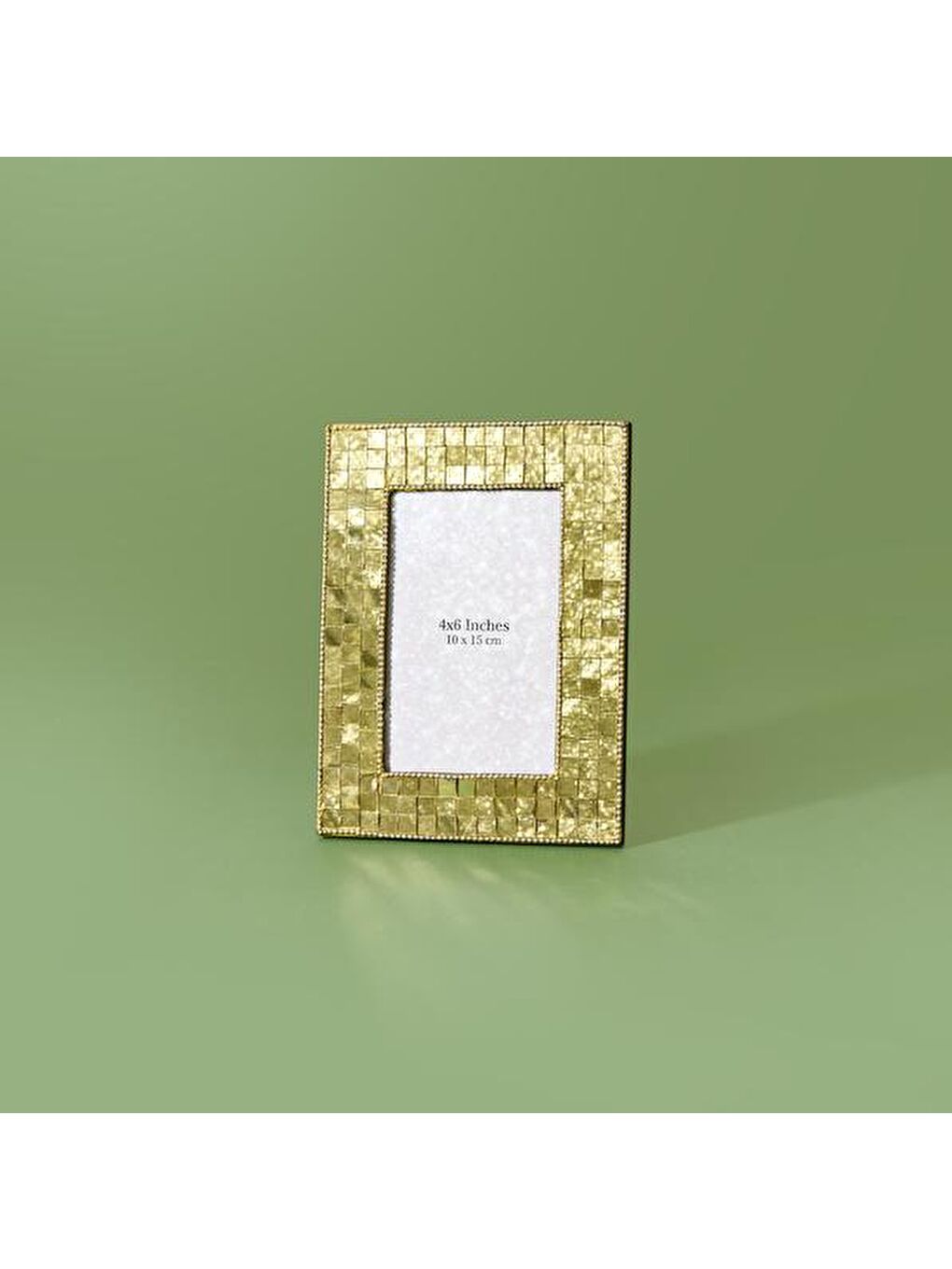 Sarı Aynalı Çerçeve - Altın - 10x15 cm-1