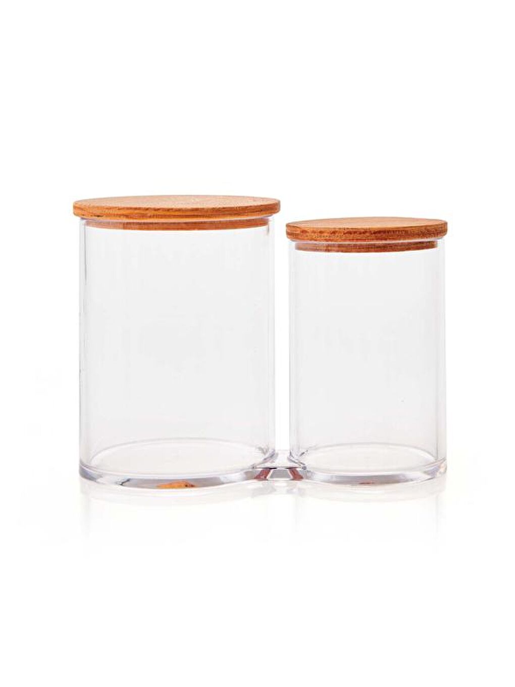 Renksiz Ahşap Kapaklı 2'li Pamuk Kutusu-3