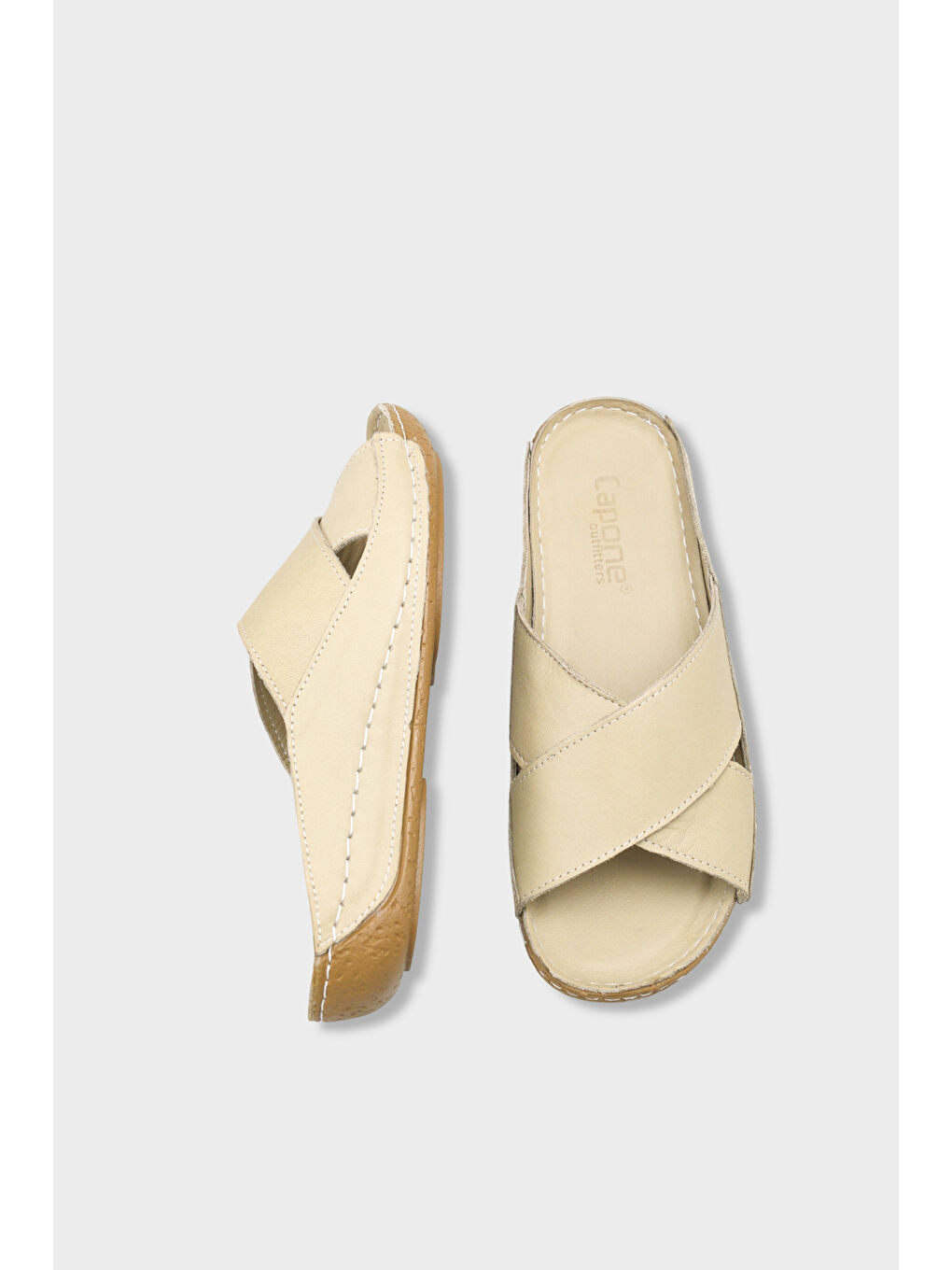 Yeşil Sophi Hakiki Deri Soft Konfor Kadın Terlik-4