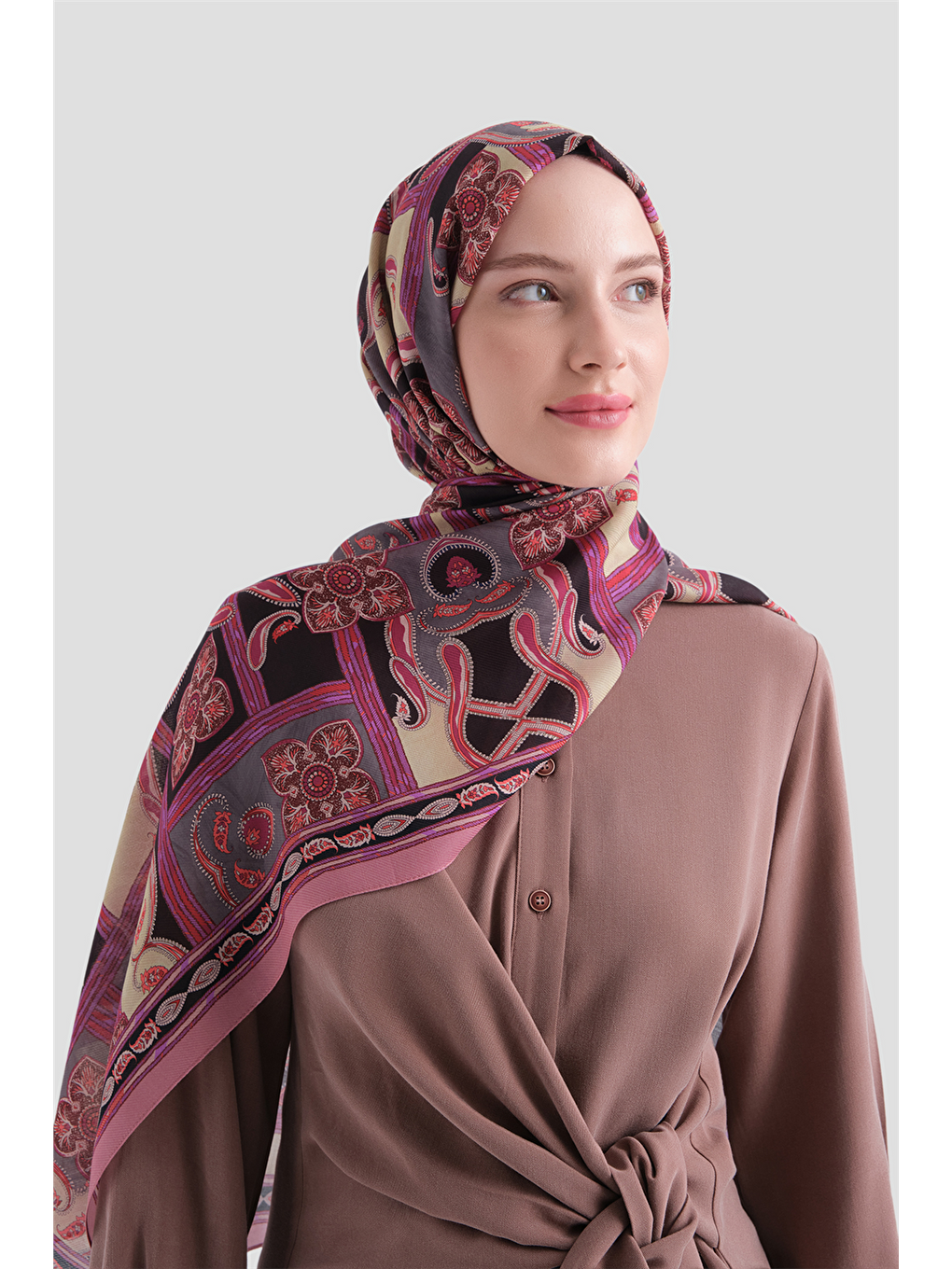 Pembe Yün İpek Harmony Şal 5517 34-3