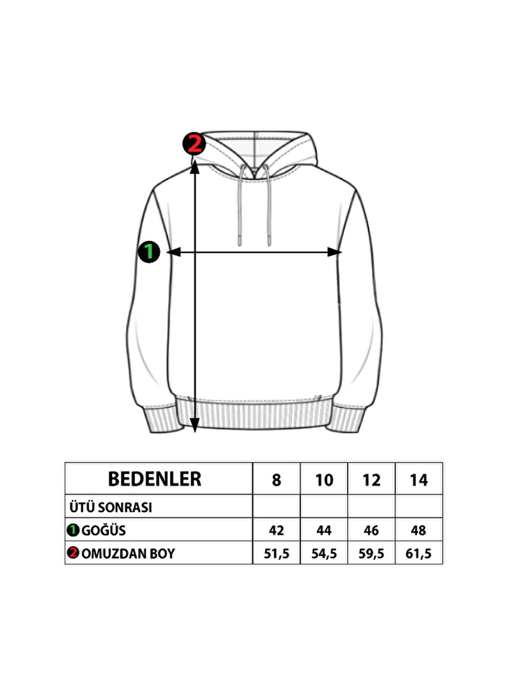 Kırmızı Kız Çocuk Kapüşonlu Yırtmaç Detaylı Baskılı Sweatshirt-2