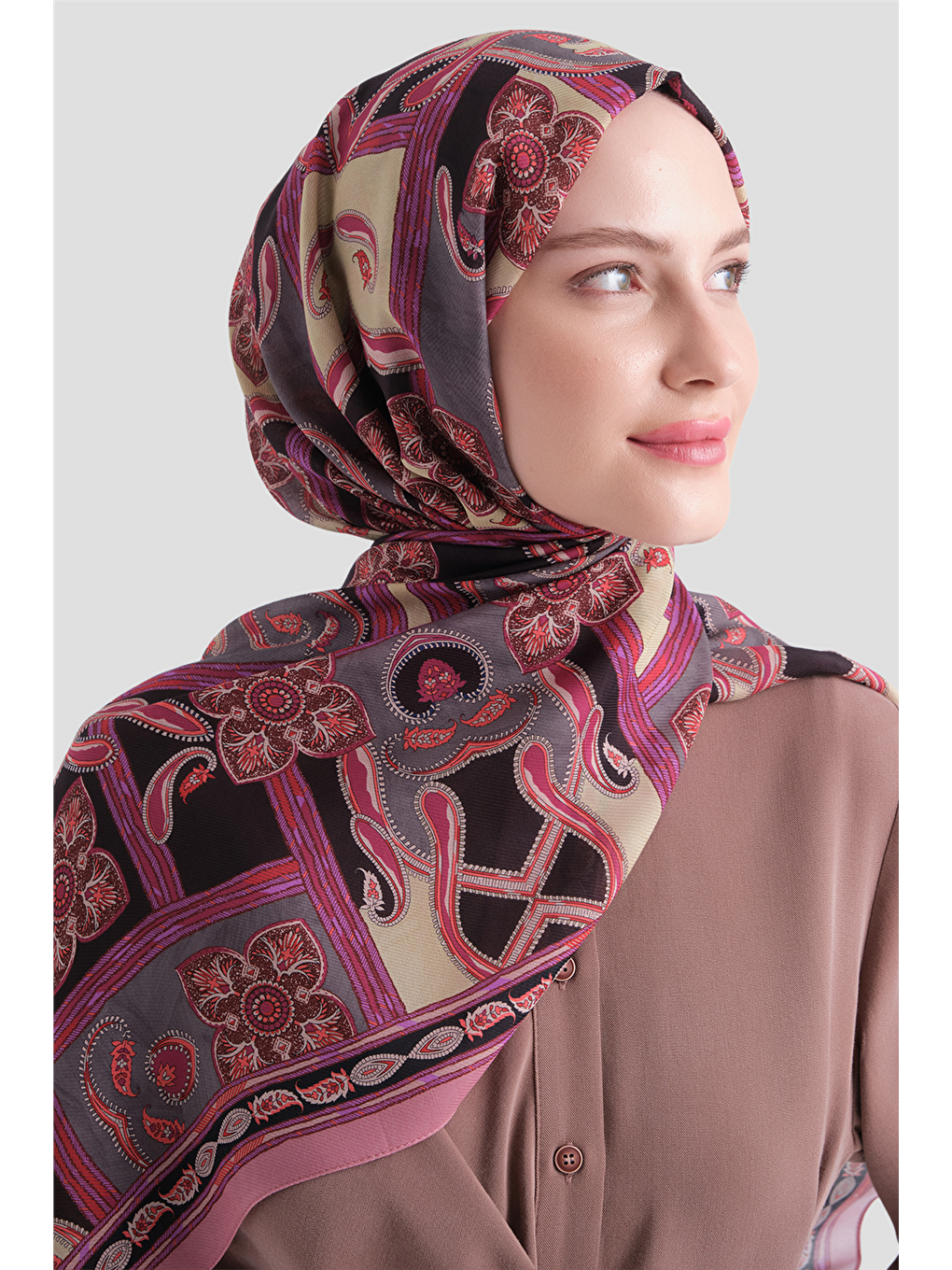 Pembe Yün İpek Harmony Şal 5517 34-4