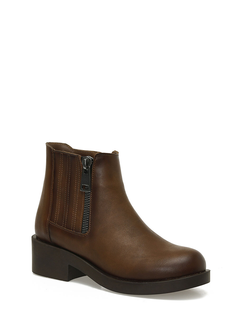 Kahverengi 24K-855 5PR Taba Kadın Düz Bot-1