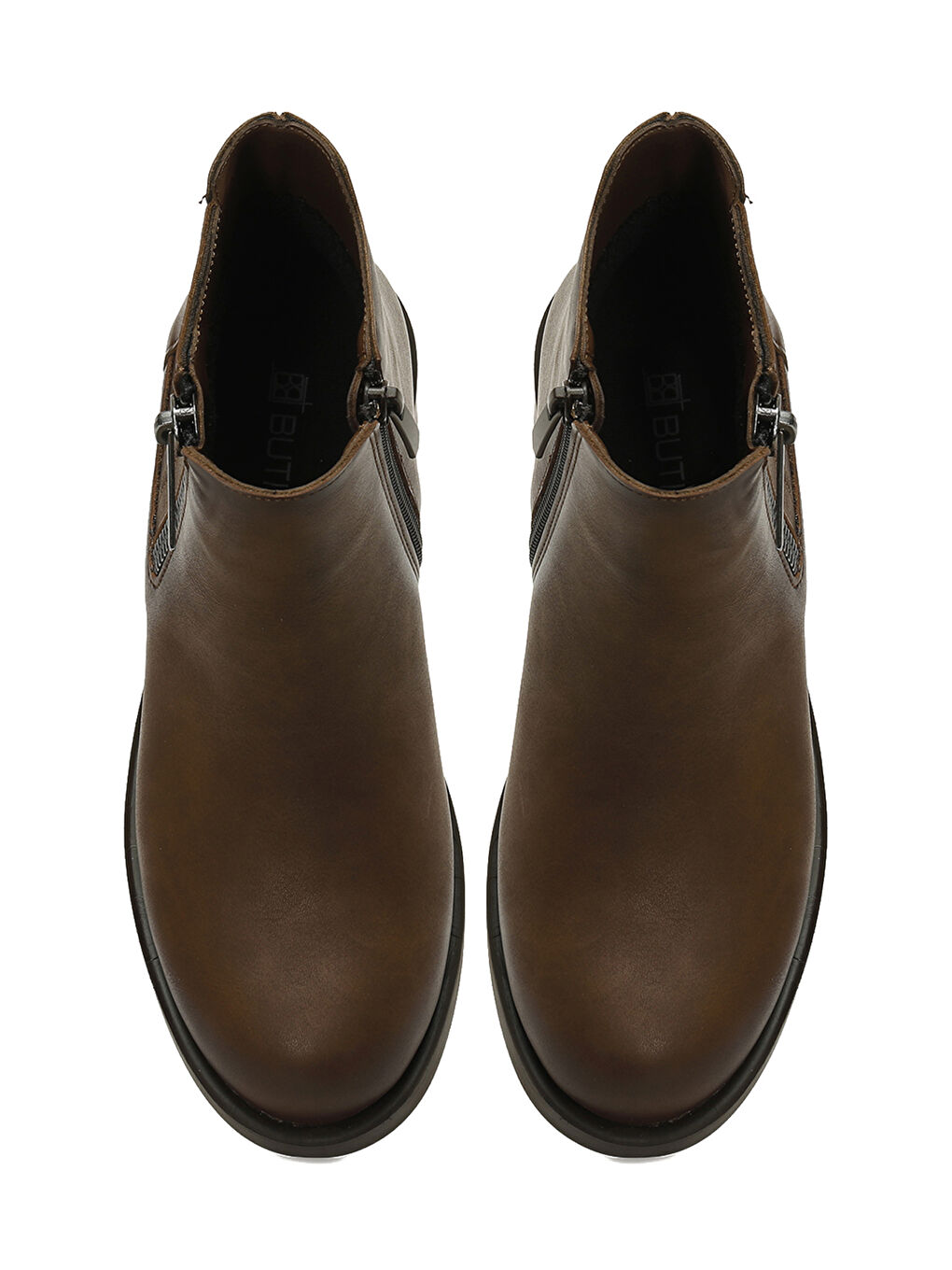 Kahverengi 24K-855 5PR Taba Kadın Düz Bot-3