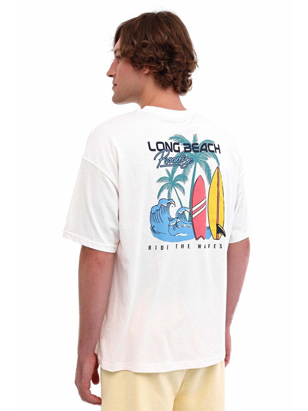 ML LUELA 11HS101 5FX Beyaz Erkek Kısa Kol T-Shirt-1